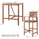 3 Pieces Patio Bar Set with 2 Bar Stools and 1 Bar Table