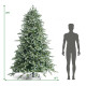 8 Feet Hinged Artificial Christmas Spruce Tree with Mixed PE and PVC Tips