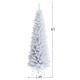 6 Feet Unlit Artificial Slim Pencil Christmas Tree with Metal Stand