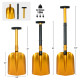 Adjustable Aluminum Snow Shovel with Anti-Skid Handle and Large Blade