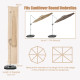 11 Feet Water-Proof Outdoor Parasol Cover Umbrella Cover with Fiberglass Rod.