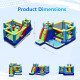 8-in-1 Kids Inflatable Bounce House with Slide without Blower