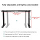 53 Inch 7-Button Electric Height Adjustable Sit-Stand Desk