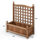 Solid Wood Planter Box with Trellis Weather-resistant Outdoor