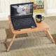 Large Size Portable Bamboo Laptop Desk with Adjustable Height
