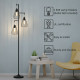 67 Inch Industrial 3-Light Floor Lamp Tree