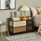 5-Drawer Dresser Storage Tower with Fold-able Fabric Drawers