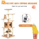 Wood Multi-Layer Platform Cat Tree with Scratch Resistant Rope
