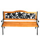 Park Garden Iron Hardwood Furniture Bench Porch Path Chair