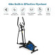 Adjustable Magnetic Elliptical Fitness Trainer with LCD Monitor and Phone Holder