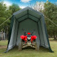 7 x 12 Feet Outdoor Enclosed Carport Shed with All-Steel Metal Frame and Waterproof Ripstop Cover