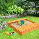 Kids Outdoor Playset Backyard Cedar Sandbox