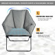 Folding Saucer Padded Chair Soft Wide Seat
