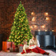6.5 Feet Pre-lit Hinged Christmas Tree with LED Lights