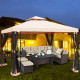 10 x 10 Feet 2 Tier Vented Metal Gazebo Canopy with Mosquito Netting