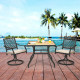 Patio Metal Square Dining Table for Garden and Poolside