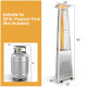 42,000 BTU Stainless Steel Pyramid Patio Heater With Wheels