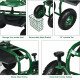 4-Wheel Rolling Garden Cart Work Seat