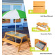 3 In 1 Convertible Picnic Table Set for Kids