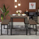 Modern 3 Piece Dining Table with 2 Benches