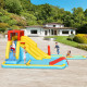 7-in-1 Inflatable Dual Slide Water Park Bounce House Without Blower