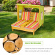 Kids Lounge Patio Lounge Chair with Cup Holders and Awning