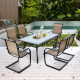 7 Pieces Patio Dining Furniture Set with Rustproof Frame