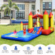 Inflatable Water Slide Castle Kids Bounce House with 480W Blower