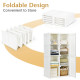 Foldable Armoire Wardrobe Closet with 8 Cubby Storage