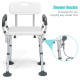 Shower Chair Spa Bathtub with Removable Armrests and Back