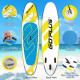 10 Feet Inflatable Stand Up Paddle Board 6 Inches Thick with Backpack Leash Aluminum Paddle