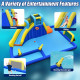 6-in-1 Inflatable Water Slide Jumping House without Blower