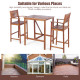3 Pieces Patio Bar Set with 2 Bar Stools and 1 Bar Table