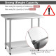 24Inch x 36Inch Stainless Steel Commercial Kitchen Food Prep Table