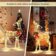 Lighted Christmas Reindeer Decorations with 50 LED Lights for Outdoor Yard 