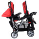 3 Color Foldable Twin Baby Double Stroller