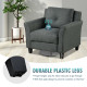 Upholstered Fabric Single Sofa Chair with Tufted Backrest