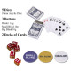 500 Chips Poker Dice Chip Set w/ Silver Aluminum Case 