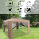 10 x 10 Feet Canopy Gazebo Tent Shelter With Mosquito Netting Outdoor Patio