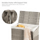 Laundry Hamper Hand-Woven Synthetic Rattan Laundry Basket