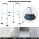 Stand Alone Toilet Safety Rail with Adjustable Handrail Frame