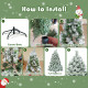 7 Feet Artificial Christmas Tree with Snowy Pine Needles 
