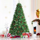 8 Feet Unlit Hinged PVC Artificial Christmas Pine Tree with Red Berries