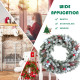24 Inch Electrostatic Flocked Christmas Wreath Holiday Decor with 175 PE Tips