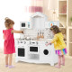 Wooden Kids Kitchen with Washing Machine