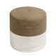 Pouf Ottoman Round for Sitting Braided Pouf with Jute Cover