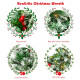 24-Inch Pre-lit Flocked Christmas Spruce Wreath with LED Lights