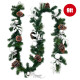 9 Feet Pre-Lit Artificial Christmas Garland with LED Lights