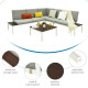 4 Pieces Patio Aluminum Conversation Furniture Set