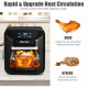 7-in-1 Kitchen 10.6 QT Electric Air Fryer Roast Toaster Oven with Multiple Accessories for Kitchen